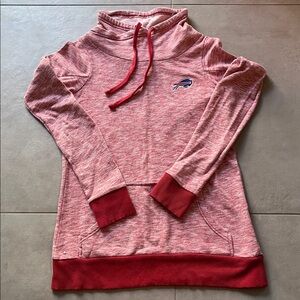 Buffalo Bills Cowl Neck Heathered Red Sweatshirt